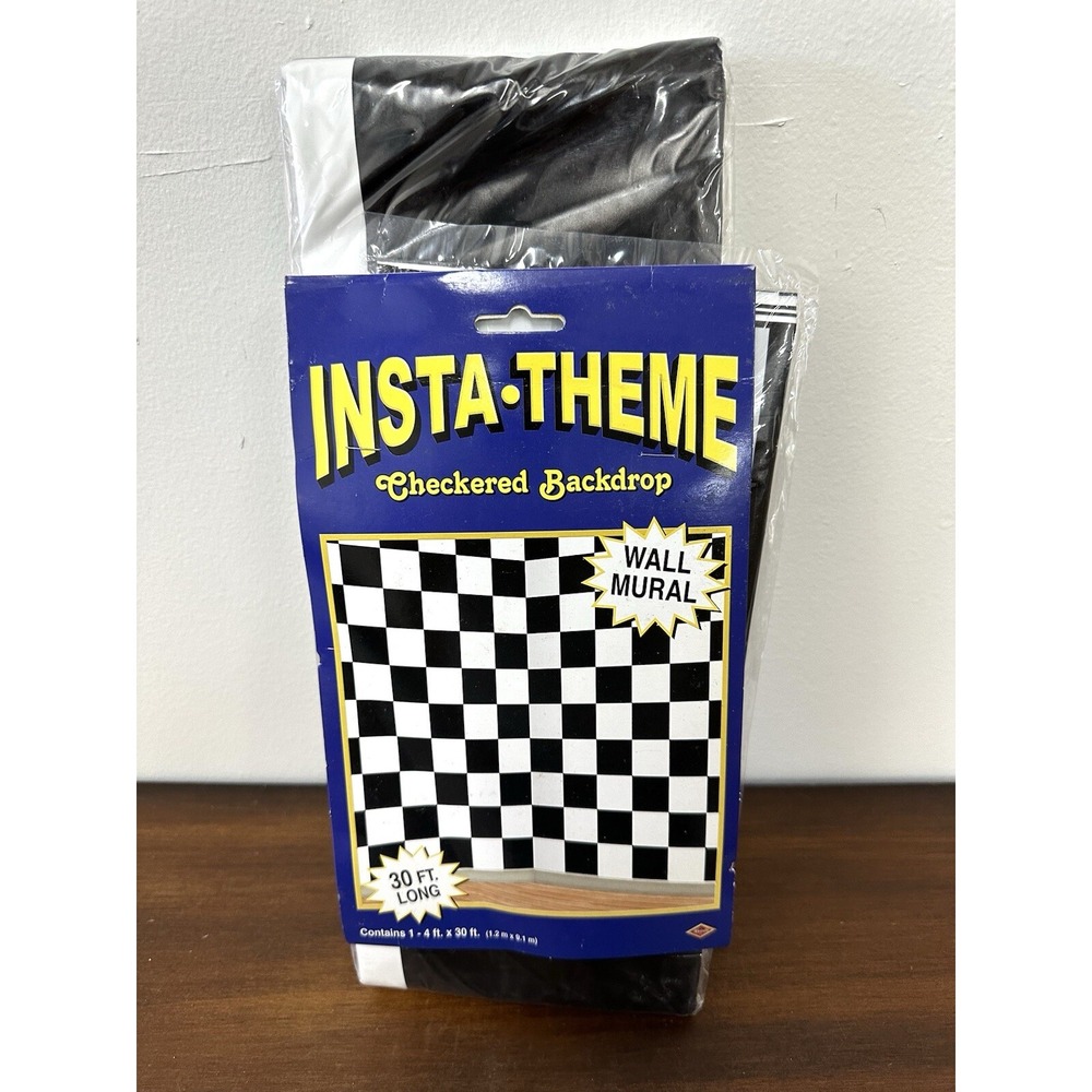 Insta-Theme Checkered Backdrop Party Backdrop 30 Ft. No.52089 Wall Mural